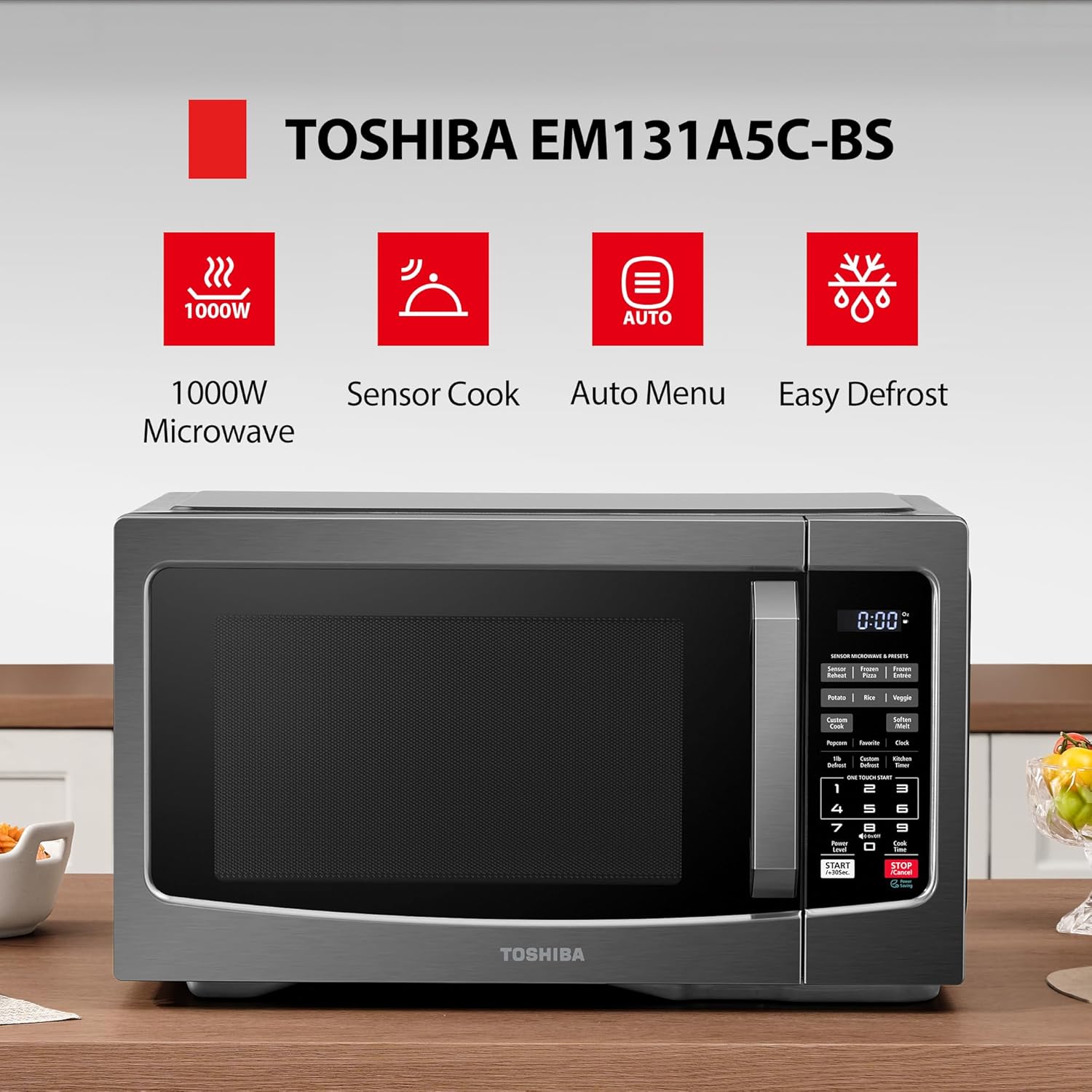 TOSHIBA EM131A5C-BS Countertop Microwave Ovens