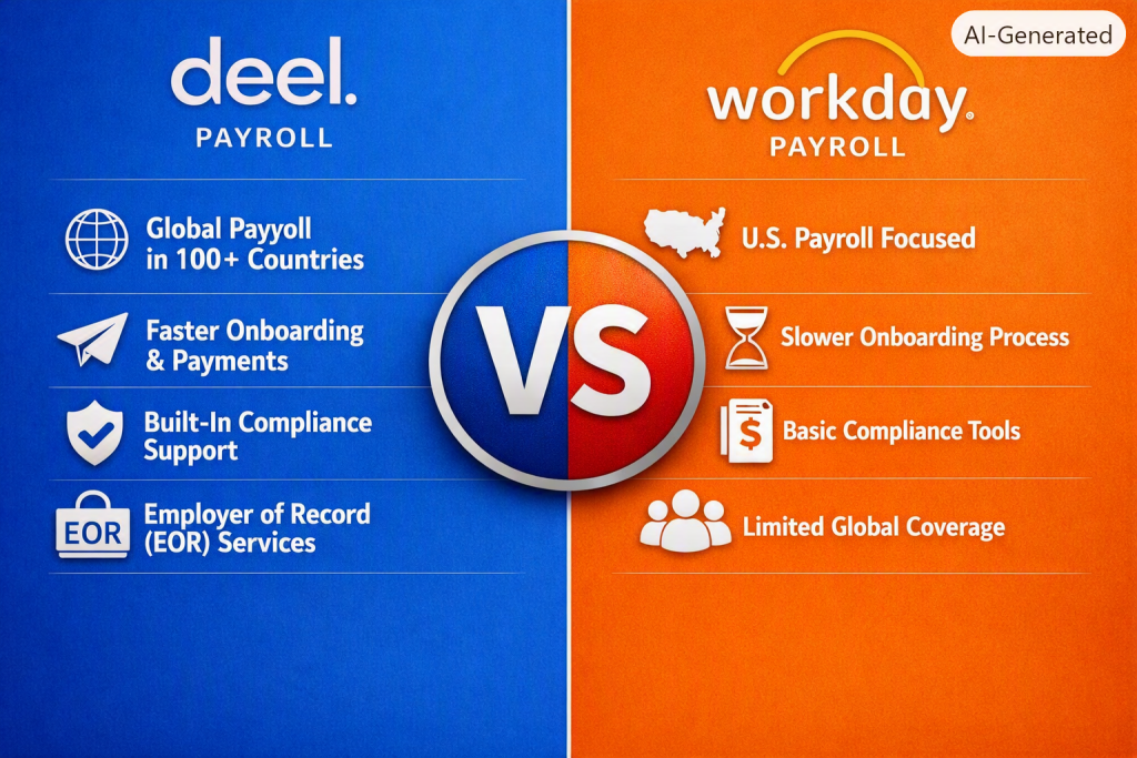 Compare Deel Payroll vs Workday Payroll