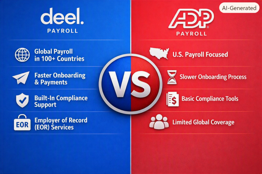 Compare Deel Payroll vs ADP