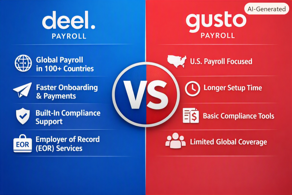 Compare Deel Payroll vs Gusto