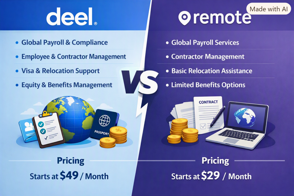 Deel Payroll vs Remote comparison